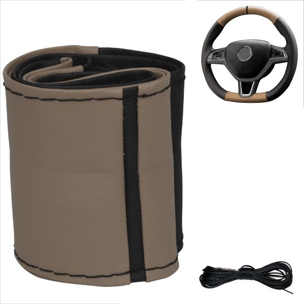 XLBG6 Xkeribom Leder Lenkradbezug zum Schnüren 37-38cm 6 Teilig Design12 Uhr Markierung mit Farbauswahl + STAFFELPREISE